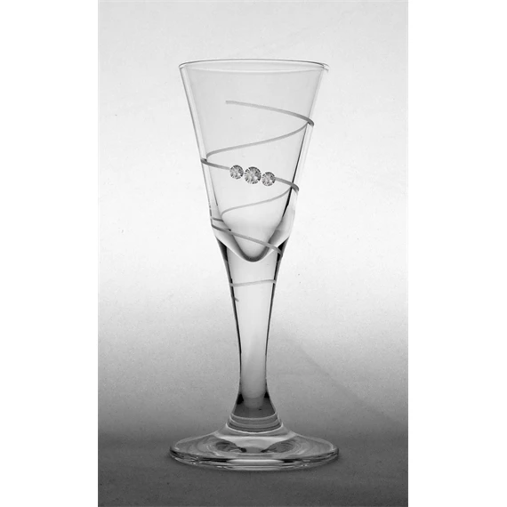 Likőrös pohár Swarovski kristállyal 25 ml 11,5x5 cm S/6