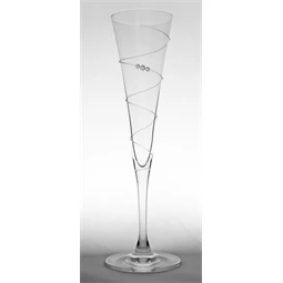 Üveg pohár swarovski dísszel, pezsgős 120 ml S/6