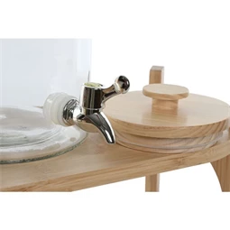 Üveg szett csappal, tartóval 37x25x46 cm S/2