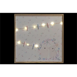 Üzenőtábla nyulakkal, LED-es 40x40x3 cm