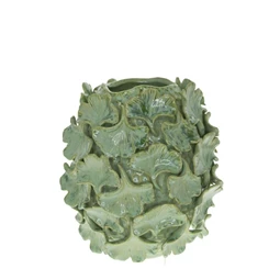 Váza 3D ginko levél mintával 23,5x22x26 cm