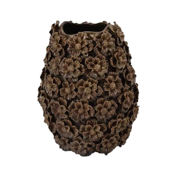 Váza 3D virág mintával 29x27,5x36,5 cm