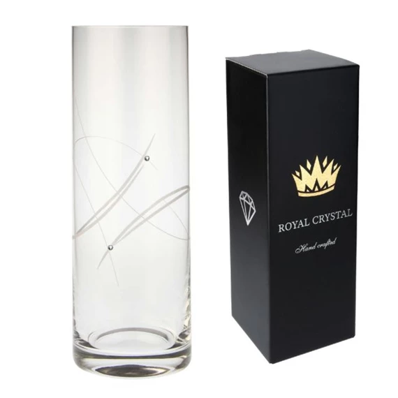 Váza Swarovski kristállyal 30x10,6 cm