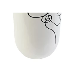 Váza absztrakt arcokkal, fényes 34x34x90,5 cm