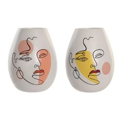 Váza absztrakt arccal 22,5x22,5x29 cm 2 féle