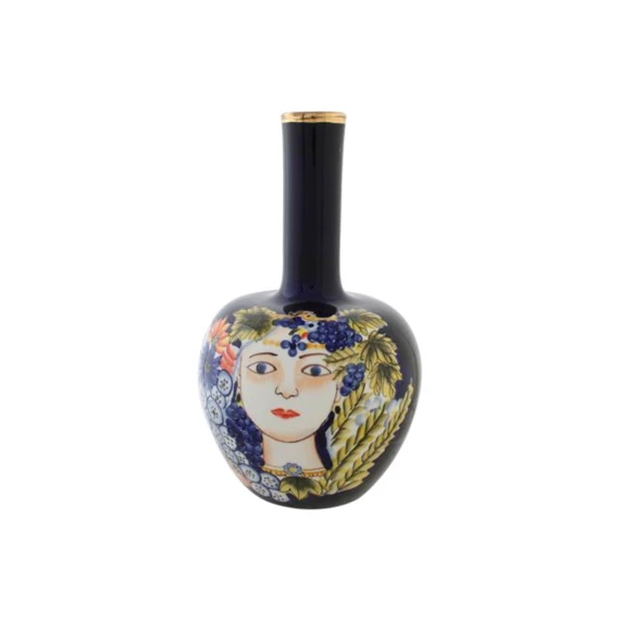 Váza női arc mintával 17x17x30 cm