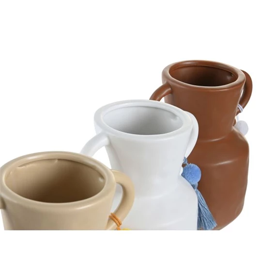 Váza bojtos 14x12x18 cm 3 féle