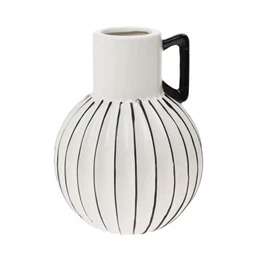 Váza füllel csíkos 13x28,5 cm