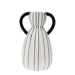 Váza füllel csíkos 7x11,5x25,5 cm