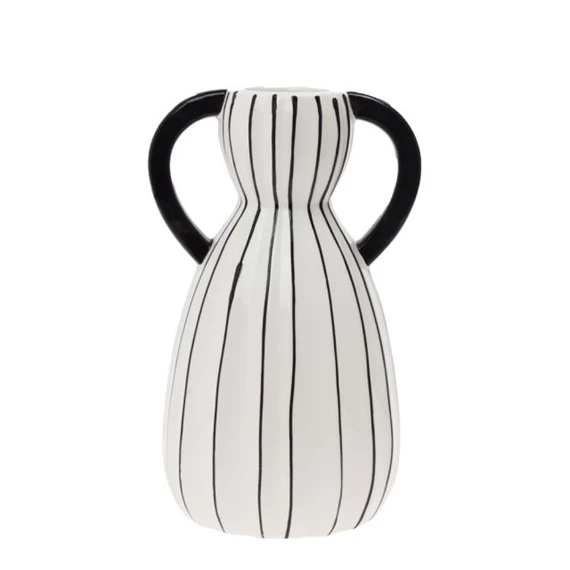 Váza füllel csíkos 7x11,5x25,5 cm