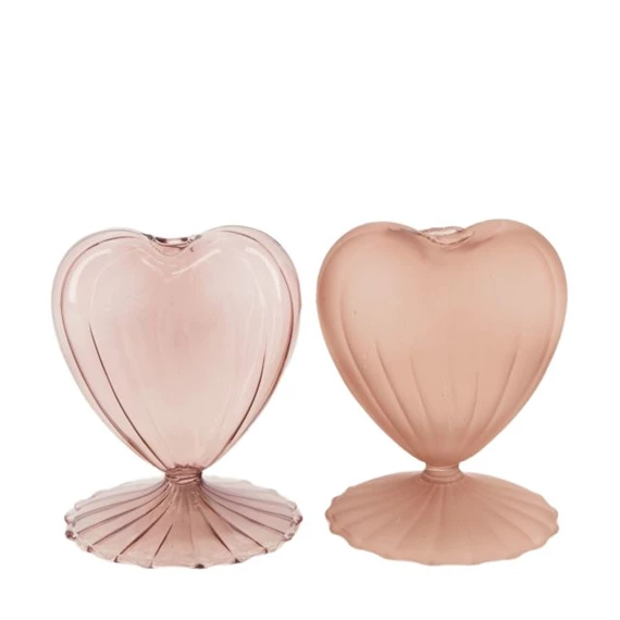 Váza szív alakú 9x9x11,5 cm 2féle