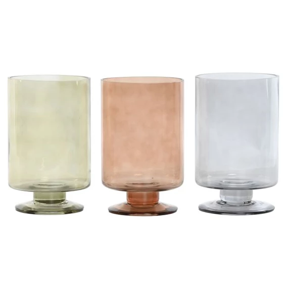 Váza talpas 12,5x12,5x20 cm 3  féle