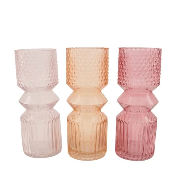 Váza 12x12x30 cm 3 féle