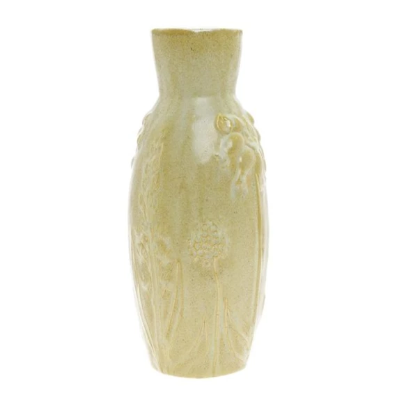 Váza virág mintával kerámia 13,5x32,5 cm zöld