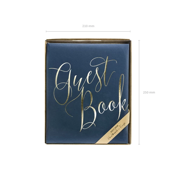 Vendégkönyv 20x24,5 cm sötétkék 22 oldal
