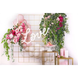 Világító LOVE felirat LED hálózati adapterrel, műanyag 61x27,4cm fehér