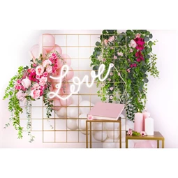 Világító LOVE felirat LED hálózati adapterrel, műanyag 61x27,4cm fehér