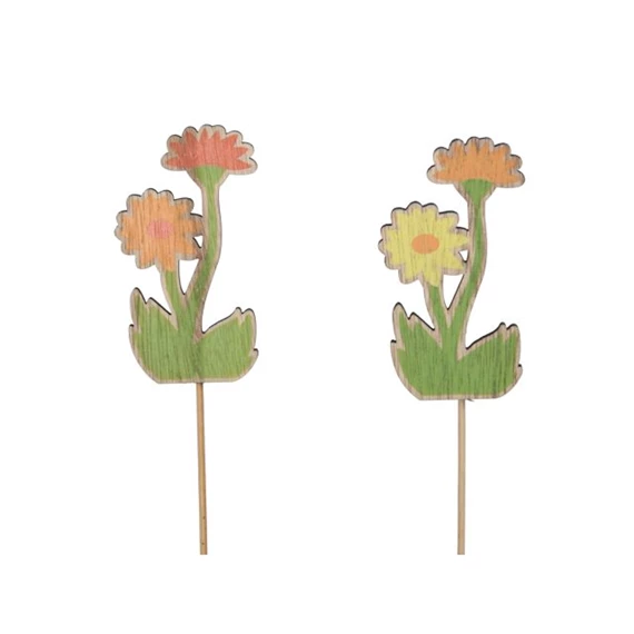 Virág kétágú, betűzős 8 cm 2 féle S/16