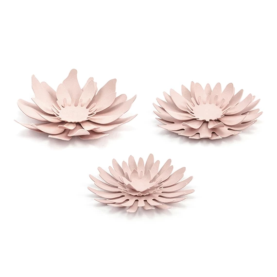 Virág papír 10cm púder S/3