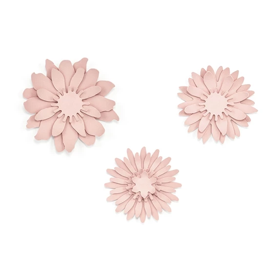 Virág papír 10cm púder S/3