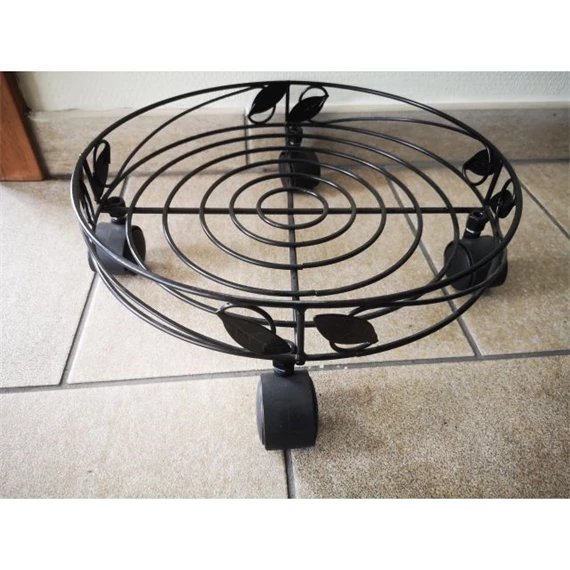 Virágalátét gurulós, levélmintával 32 cm