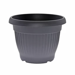 Virágcserép Campana bordázott, kerek 25x12x15 cm