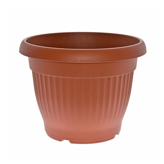 Virágcserép Campana bordázott, kerek 25x12x15 cm