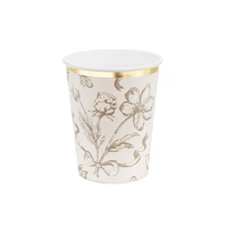 Virágos poharak, mix, 220 ml S/6