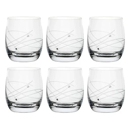 Whisky pohár Swarovski kristállyal 350 ml 9,5x8,4 cm S/6