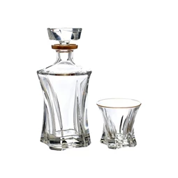 Whisky szett COOPER arany szegéllyel 25 cm S/7