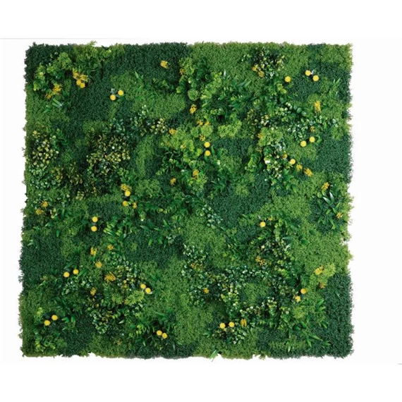 Zöldfal mohára emlékeztető növényekkel 1x1 m