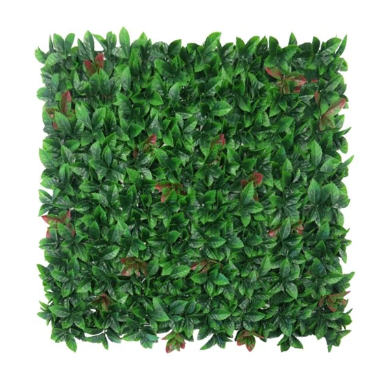 Zöldfal vörös babérlevelekkel 1x1 m