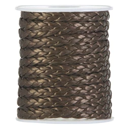 Bőr zsinór, fonott 7 mm x 20 m