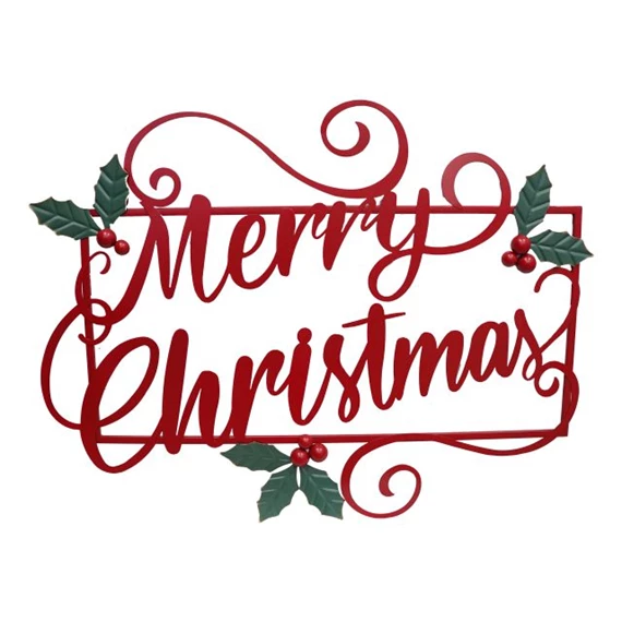 "Merry Christmas" felirat akasztós 70x2,5x53 cm